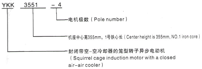 YKK系列(H355-1000)高压YKK4006-8/220KW三相异步电机西安泰富西玛电机型号说明